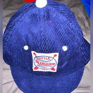 Little slugger blue corduroy infant/toddler cap